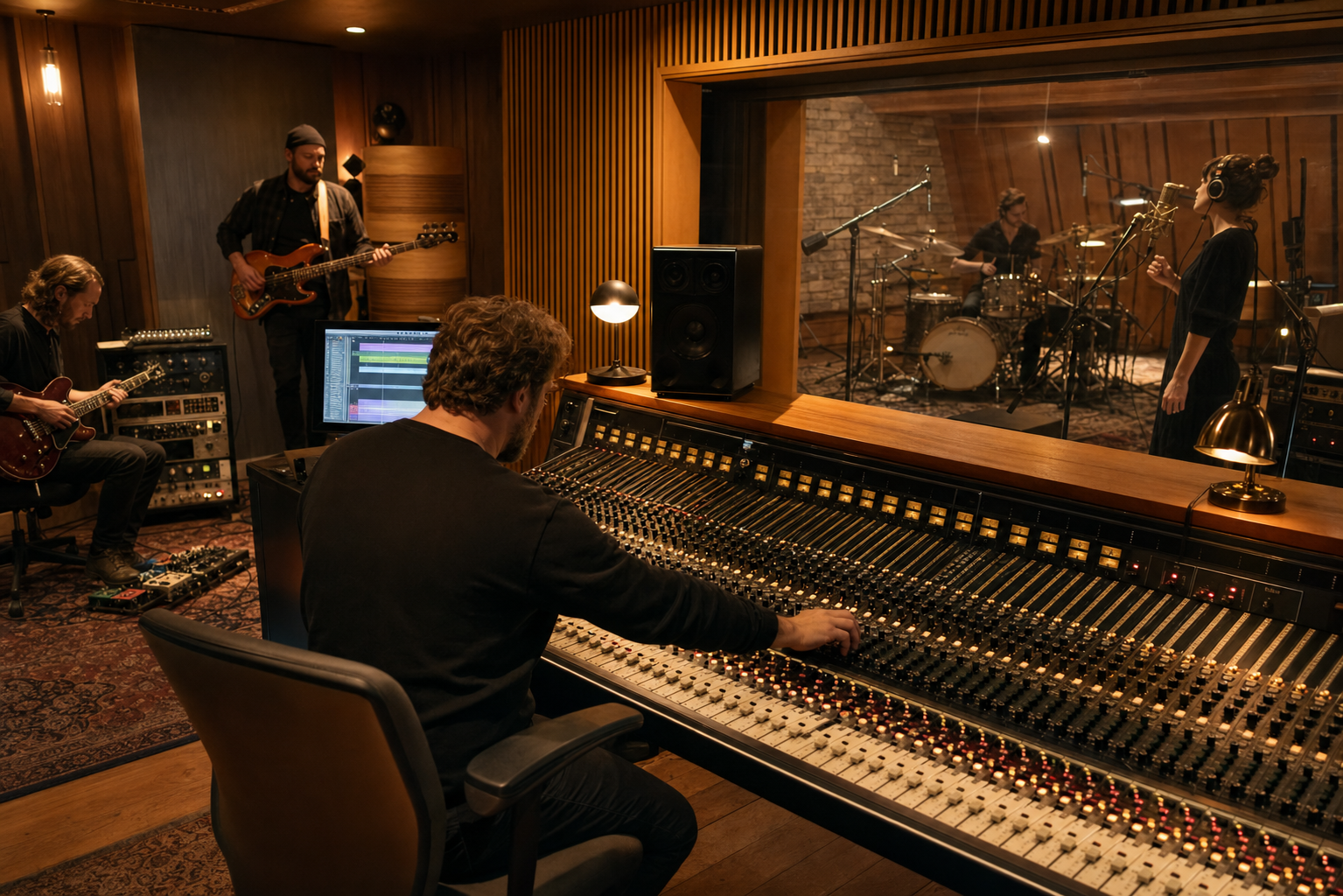 Band in studio